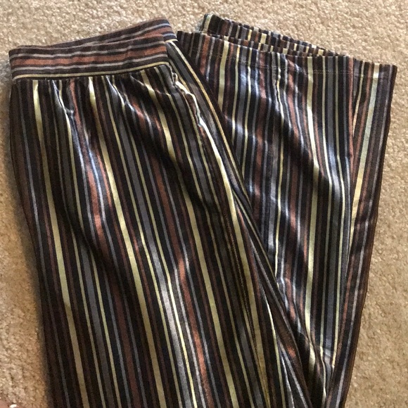 striped velvet high waisted pants - Picture 1 of 1